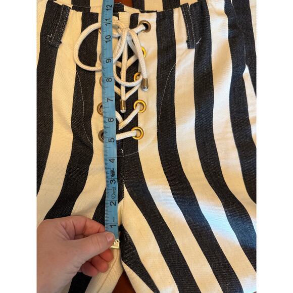 ONYX The Thelma Striped Lace-Up Flare Pants Jagger & Stone US 2 NWOT - Picture 5 of 7